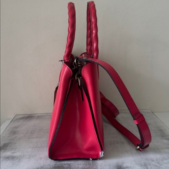 Patricia Nash Genovese Leather Top Handle Crossbody Rose Tooled Passion Handbag - Picture 10 of 13